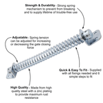Heavy Adjustable Gate Spring - 250mm / 10 Inch - Zinc Plated - tradefit - 2