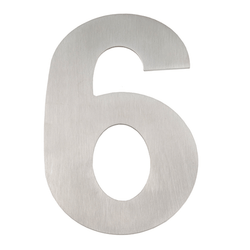 Numeral 6 / 9 - Bolt Fixing - 150mm - Satin Stainless Steel - tradefit