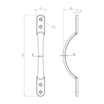 Sash Window Dee Pull Handle - 150mm - Polished Chrome - tradefit - 2