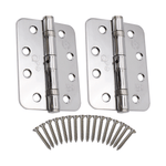 Polished Chrome Fire Door Hinges – 4 Inch/102mm – Grade 11 Steel Ball Bearing – Pack 2 - Radius - tradefit - 6