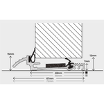 FD30 Fire Door Threshold - 1000mm - 56mm Inward Opening Doors - Bright Silver - tradefit - 2