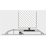 FD30 Roll Over Door Threshold - 1220mm - In/out Opening Doors - Black - tradefit - 2