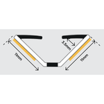 Batwing Flap Weather Seal 2100mm Self Adhesive - Pack of 5 - Black - tradefit - 2