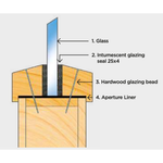 Fire Glaze 60 - 2100mm Length - Black - tradefit - 2