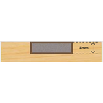Intumescent Seal Strip - Fire Only - 10x4x2100mm - Black - Trade Pack of 300 - tradefit - 3