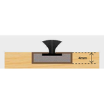 Intumescent Brush Fire & Smoke Seal - 15x4x2100 - Pack of 10 - Black - tradefit - 5