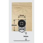 Drop Down Acoustic Fire Seal - Domestic - 1026mm - Satin Aluminium - tradefit - 2