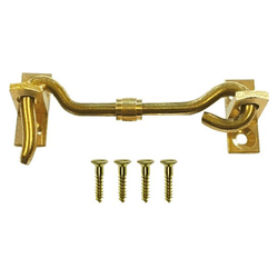 Cabin Hook & Eye - 95mm - Polished Brass - tradefit