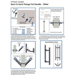 Guardsman Entrance Offset Pull Handles - Back to Back Fix - 1800 x 32mm 1600mm c/c - Matt Black - tradefit - 3
