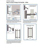 Guardsman Entrance Cranked Pull Handles - Back to Back Fix - 425 x 32mm - Matt Black - tradefit - 2