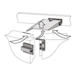 Double Door Coordinator Selector - Fire Rated - Satin Anodised Aluminium - tradefit - 2