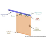 Top Hung Straight Sliding Single Door Kit - Max Weight 100kg - Max Door Width 1250mm - 2.4m Track - tradefit - 6