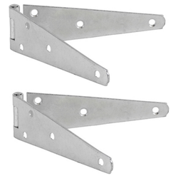 Strap Hinges Zinc Plated Gate Hardware - 8 Inch / 200mm - Pairs - tradefit