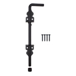 Cane Garage Gate Drop Bolt - 300mm - Black - Pack 1 - tradefit - 1