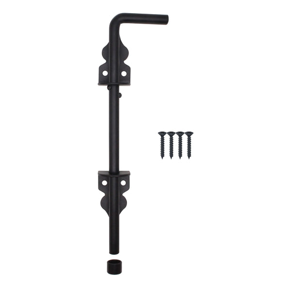 Cane Garage Gate Drop Bolt - 300mm - Black - Pack 1 - tradefit - Featured Image