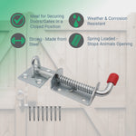 Heavy Duty Spring Loaded Animal Bolt - 225mm - Galvanised - tradefit - 2