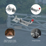 Heavy Spring Loaded Animal Bolt With KEEP & FIXINGS - 150mm - Galvanised - tradefit - 4