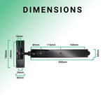 Adjustable Hook and Band Gate Hinge Set - 350mm / 14