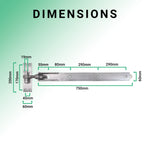Adjustable Hook and Band Gate Hinge Set - 750mm / 30
