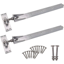 Adjustable Hook and Band Gate Hinge Set - 1200mm / 48" - Galvanised (Pair) - tradefit