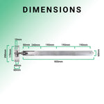 Adjustable Hook and Band Gate Hinge Set - 900mm / 36
