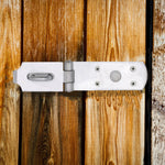 Heavy Secure Bolt On Hasp & Staple - 8 inch - Galvanised - tradefit - 6