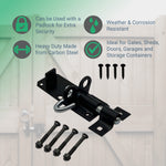 Heavy Duty Brenton Gate Padbolt - 100mm / 4 inch - Black - tradefit - 2