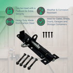 Heavy Duty Brenton Gate Padbolt - 150mm / 6 inch - Black - tradefit - 2