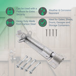 Heavy Duty Brenton Gate Padbolt - 200mm / 8 inch - Galvanised - tradefit - 2