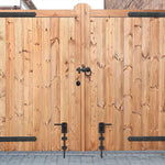 Gate Garage Drop Down Bolt Fixings & 2 Socket Types - 300mm / 12 inch - Black - tradefit - 5