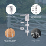 Gate Garage Drop Down Bolt Fixings & 2 Socket Types - 450mm / 18 Inch - Hot Dip Galvanised - tradefit - 4
