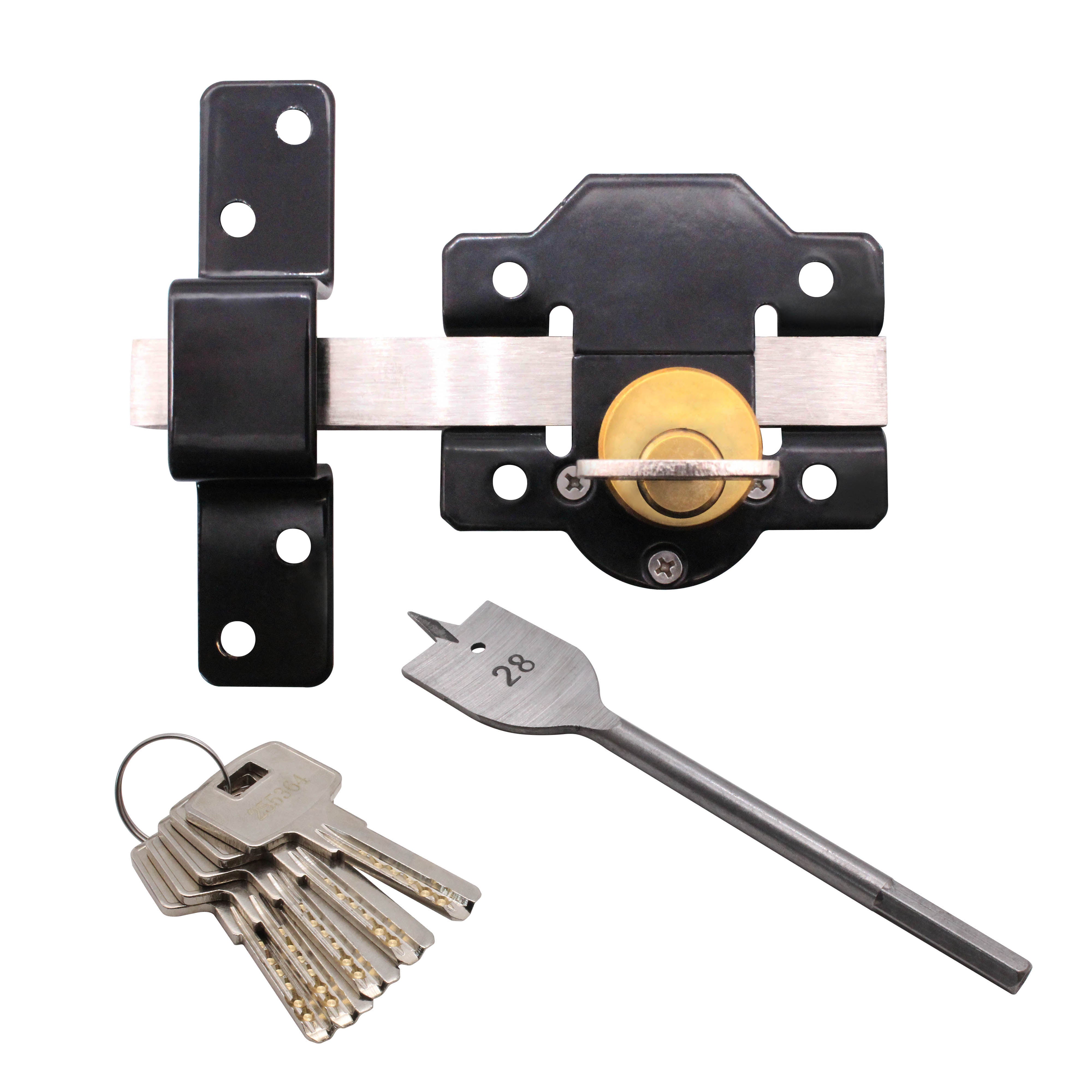 Long Throw Gate Lock & Pull Handle Single Locking 50mm tradefit