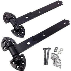 Heavy Duty Reversible Gate or Garage Hinges - 10" / 250mm - Black - 1 Pair - tradefit