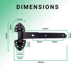Heavy Duty Reversible Gate or Garage Hinges - 10