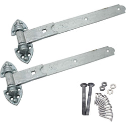 Heavy Duty Reversible Gate or Garage Hinges - 12" / 300mm - Galvanised - 1 Pair - tradefit