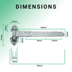 Heavy Duty Reversible Gate or Garage Hinges - 12