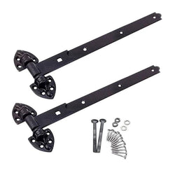 Heavy Duty Reversible Gate or Garage Hinges - 18" / 450mm - Black - 1 Pair - tradefit
