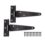 Light Duty Gate Tee Hinges - 101mm / 4 inch - Black - Pair - tradefit - 1