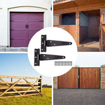 Light Duty Gate Tee Hinges - 101mm / 4 inch - Black - Pair - tradefit - 6