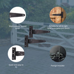 Light Duty Gate Tee Hinges - 101mm / 4 inch - Black - Pair - tradefit - 4