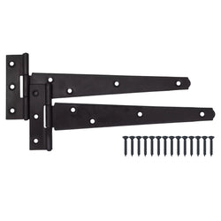 Light Duty Gate Tee Hinges - 203mm / 8 inch - Black - Pair - tradefit