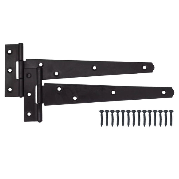 Light Duty Gate Tee Hinges - 203mm / 8 inch - Black - Pair - tradefit - Featured Image