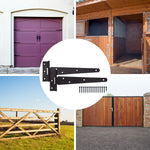 Light Duty Gate Tee Hinges - 203mm / 8 inch - Black - Pair - tradefit - 6