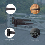 Light Duty Gate Tee Hinges - 254mm / 10 inch - Black - Pair - tradefit - 4