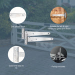 Light Duty Gate Tee Hinges - 203mm / 8 inch - Zinc - Pair - tradefit - 4