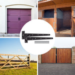 Heavy Duty Gate Tee Hinges - 457mm / 18 inch - Black - Pair - tradefit - 6