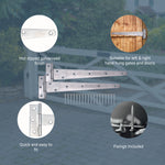 Heavy Duty Gate Tee Hinges - 457mm / 18 inch - Galvanised - Pair - tradefit - 4
