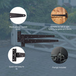 Heavy Duty Gate Tee Hinges - 609mm / 24 inch - Black - Pair - tradefit - 4