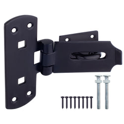 Vertical Hasp & Staple - 6" - Black - tradefit