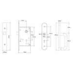 RADAR Disabled Toilet Cubicle Lock and Handle Set NKS National Key Scheme - Reversible - Satin Stainless Steel - 5